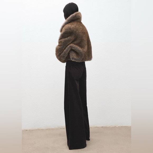 NWT MANGO Wide Leg Corduroy Jeans Sz 2 - Picture 2 of 4